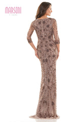 Marsoni by Colors -MV1197 Fit and Flare Dress With V Neck