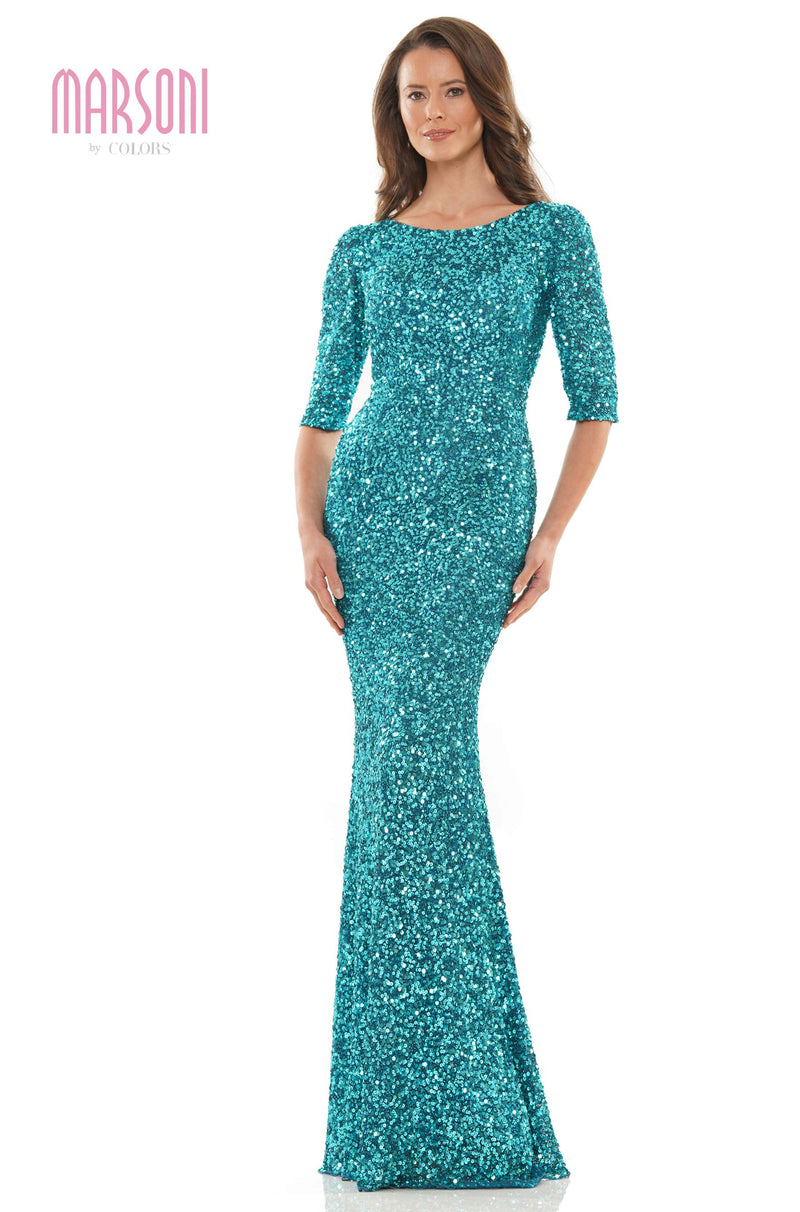 Marsoni by Colors -MV1198 Sheath Dress With Sequin Embellishment