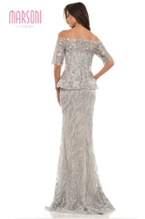 Marsoni by Colors -MV1222 Trumpet Dress With Beaded Lace