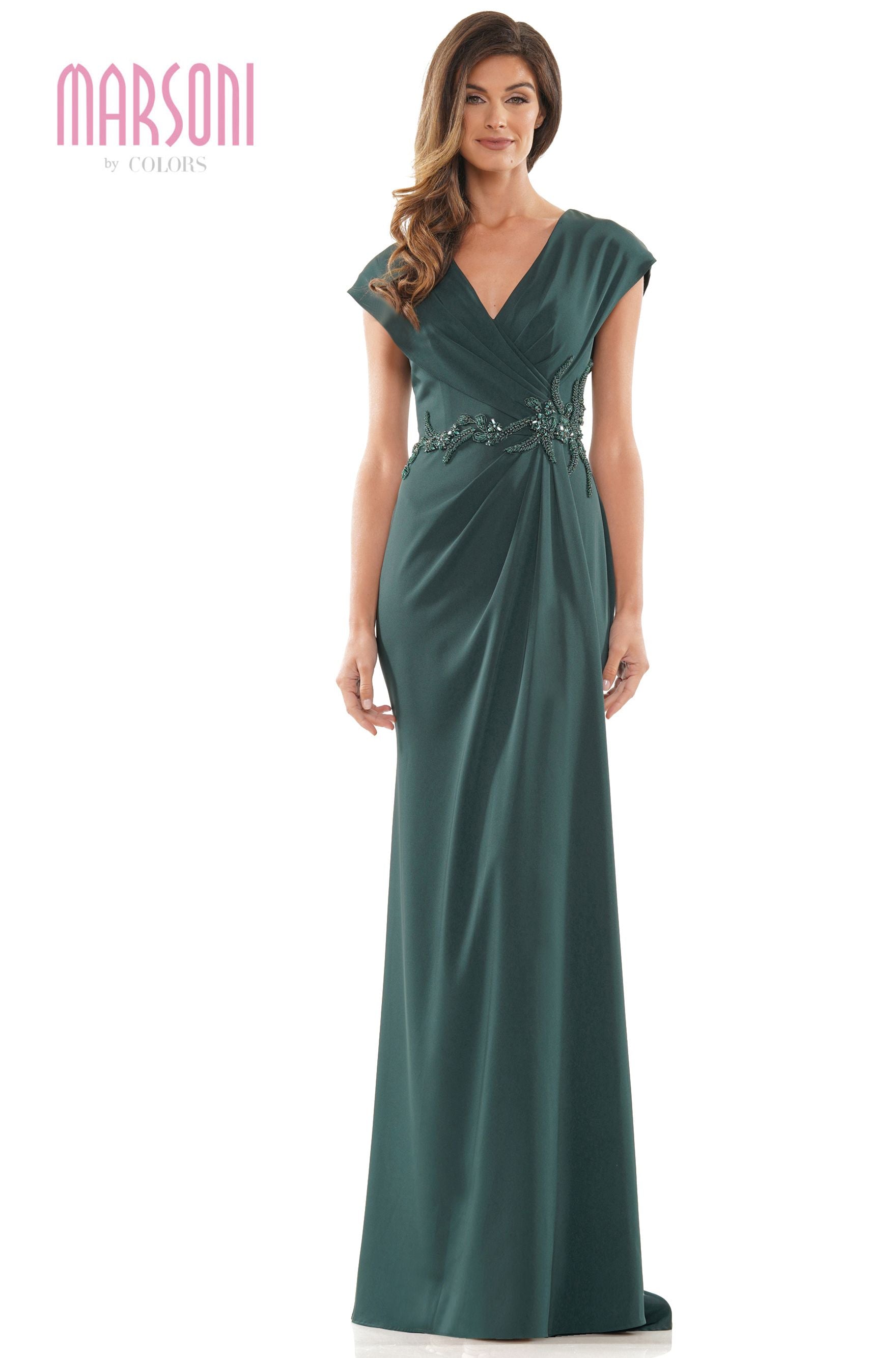 Marsoni by Colors -MV1226 Sheath Dress With V Neck