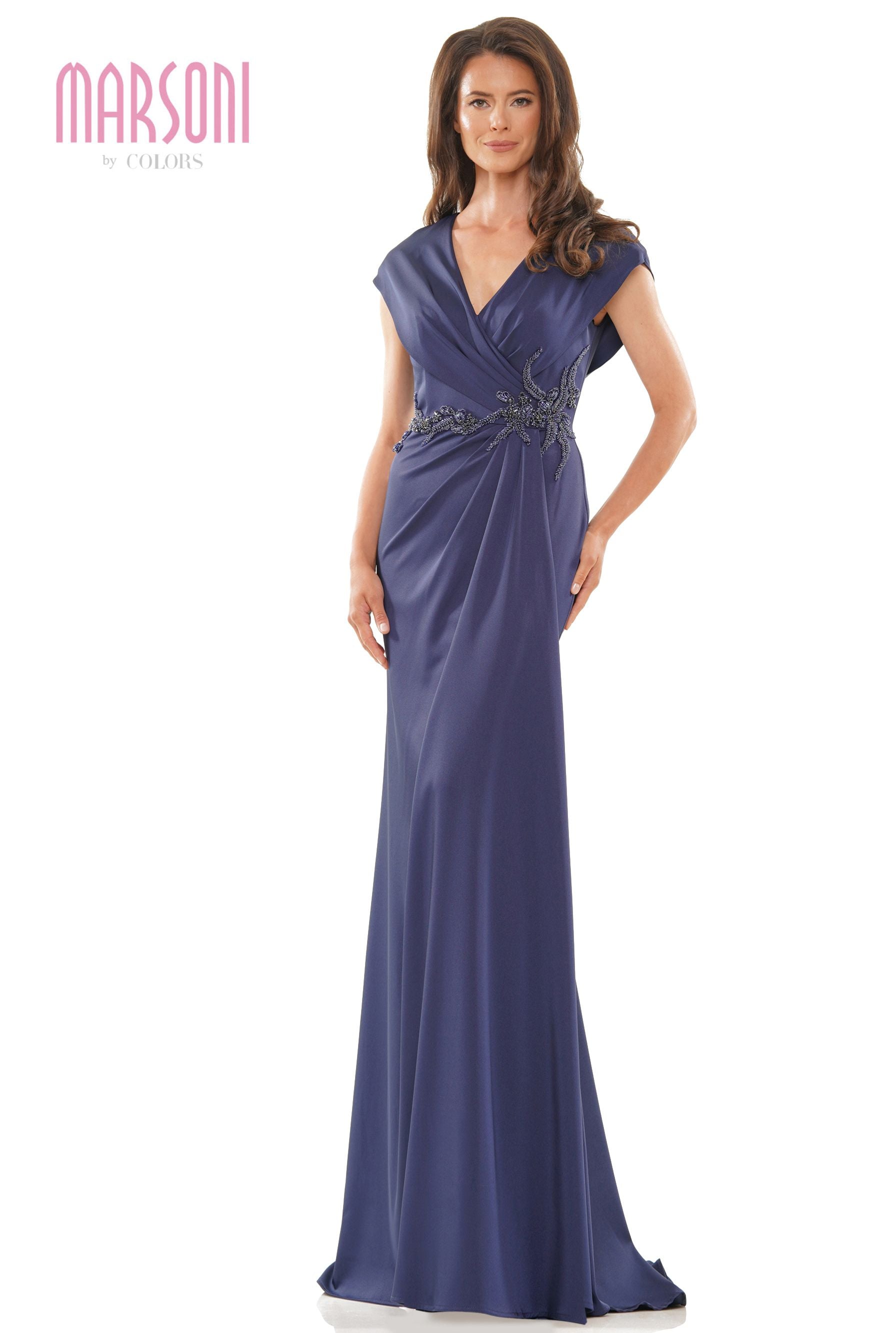 Marsoni by Colors -MV1226 Sheath Dress With V Neck