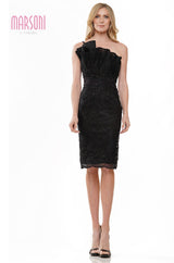 Marsoni by Colors -MV1232 Fitted Dress With Beaded Waist Embelishment