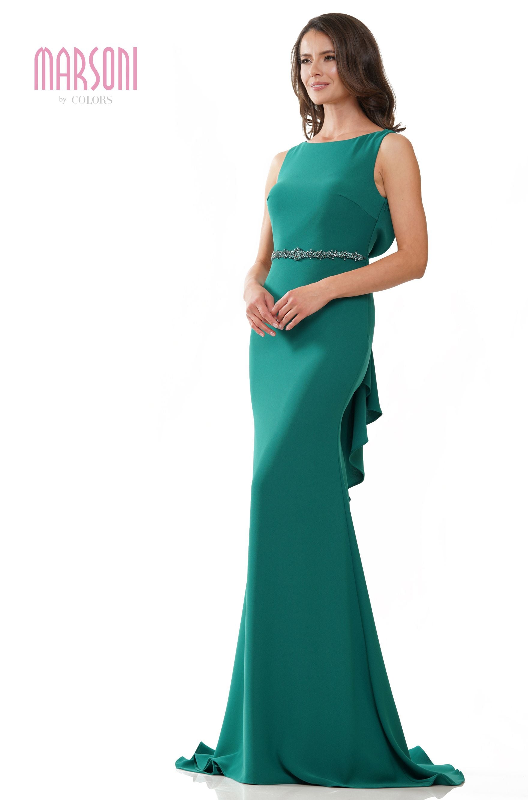 Marsoni by Colors -MV1250 Sheath Dress With Beaded Belt