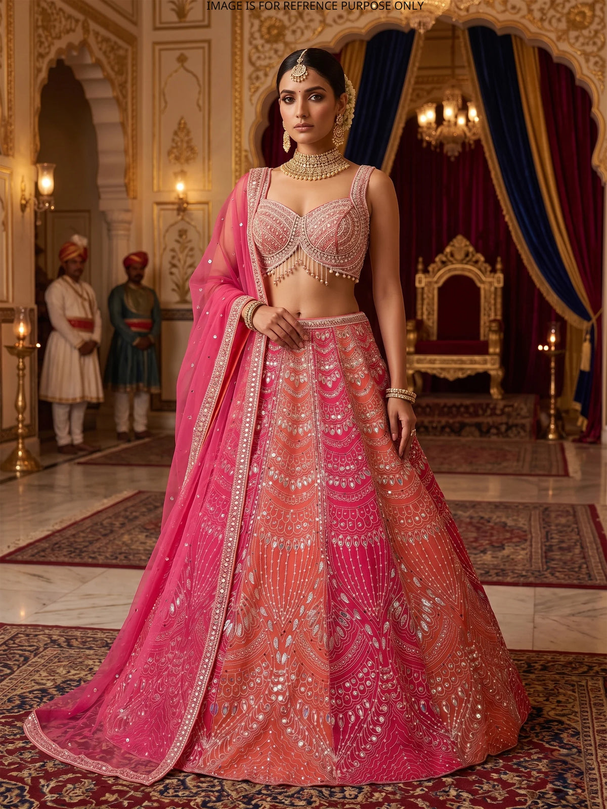 MyFashion KLS-2722 Multi Shade Designer Georgette Lehenga Choli