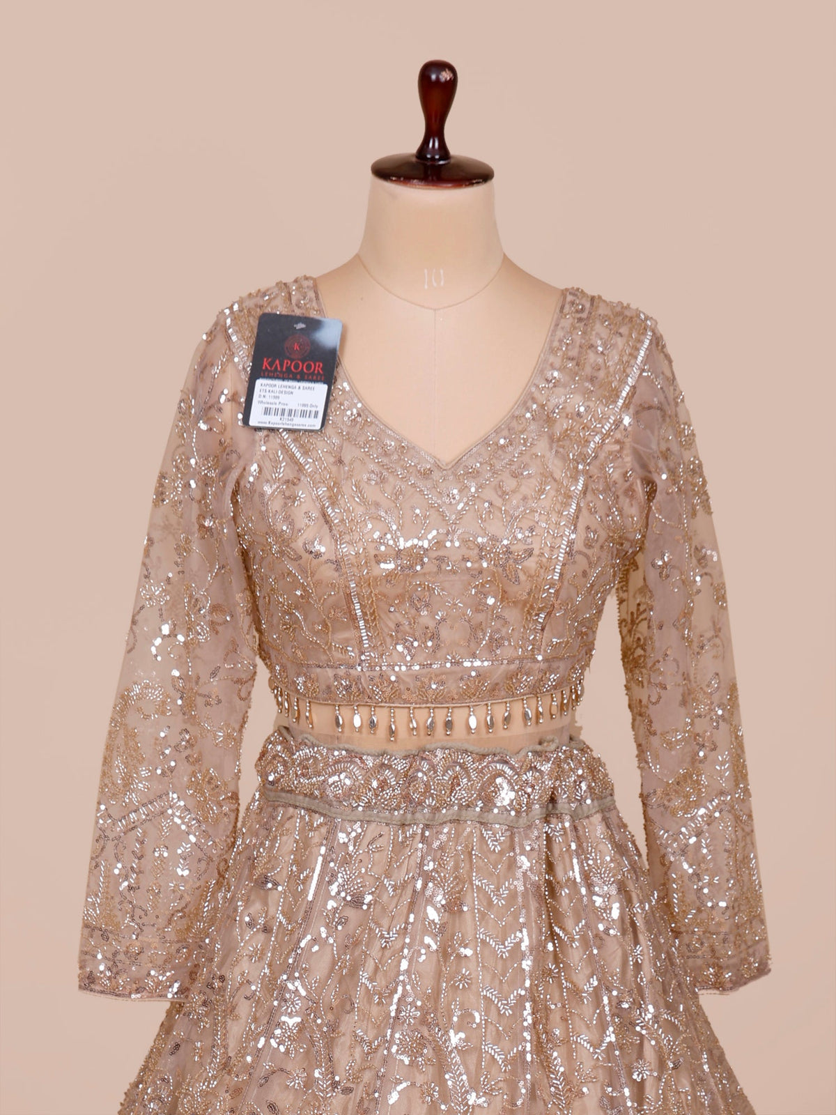 MyFashion KLS-2388 Majesty Net Lehenga in Gold with Sparkling Beads