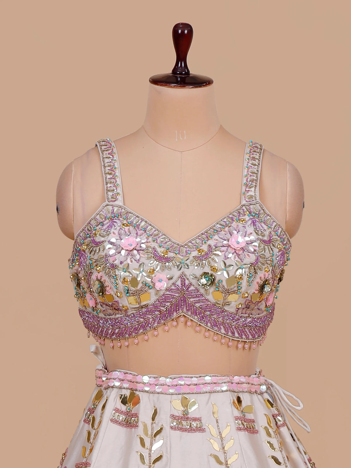 MyFashion KLS-2696 Off White Raw Silk Nazmira Aplique lehenga