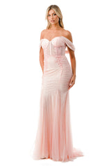 Aspeed Design -P2100 Off Shoulder Corset Mermaid Dress