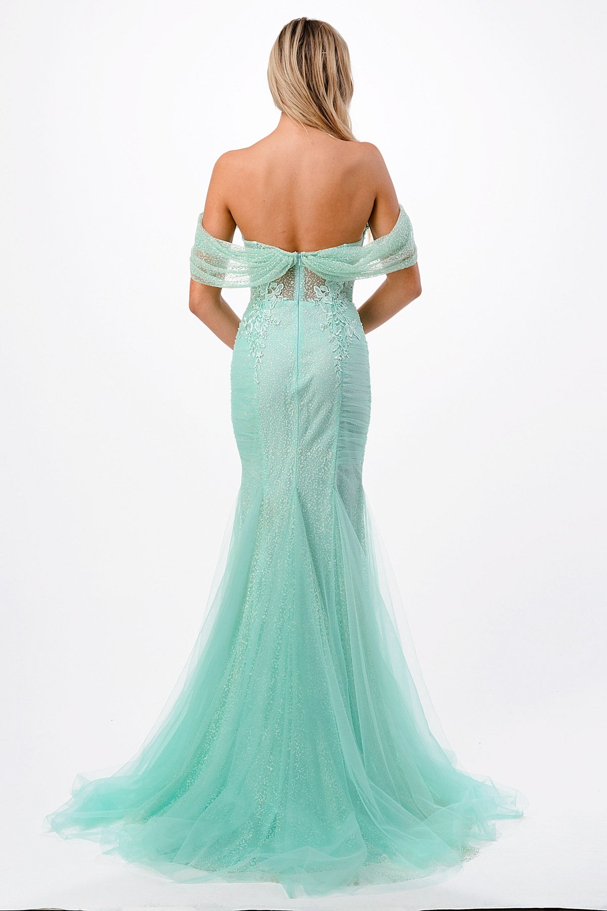 Clearance Sale Aspeed Design -P2100CL Off Shoulder Corset Mermaid Dress