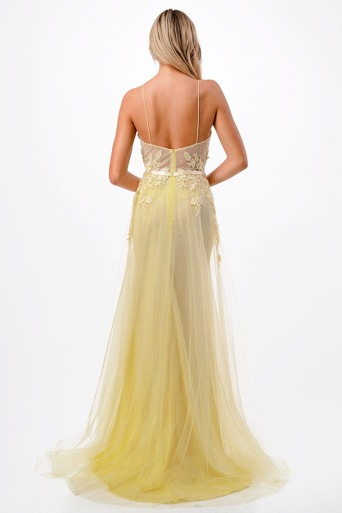 Aspeed Design -P2110 Floral Applique A Line Dress