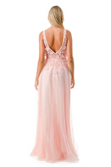 Aspeed Design -P2114  V Neck Floral A Line Dress
