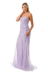 Aspeed Design -P2120 Corset Floral Mermaid Dress