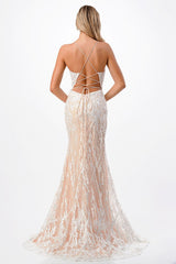 Aspeed Design -P2211 V Neck Fitted Mermaid Dress
