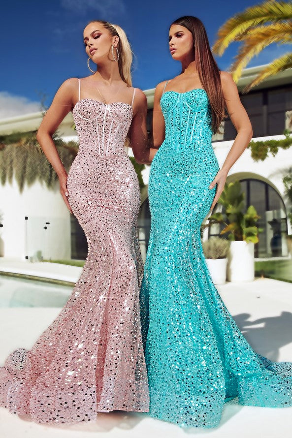 Portia And Scarlett -PS23061 Sweetheart Sequin Classic Prom Gown