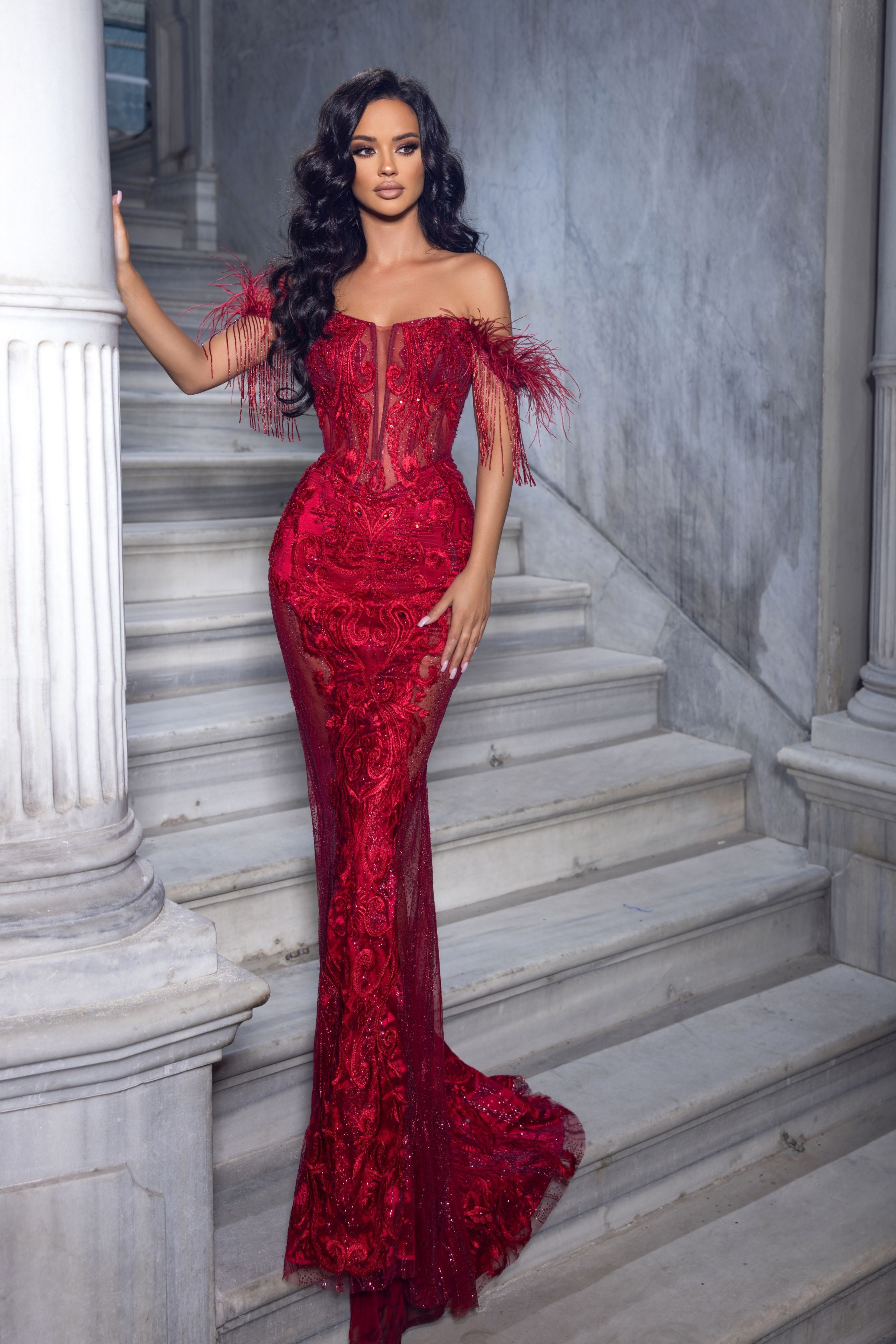 Portia And Scarlett -PS23441 Embellished Off Shoulder Prom Gown