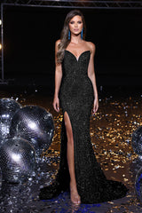 Strapless High Slit Prom Gown By Portia And Scarlett -PS23486