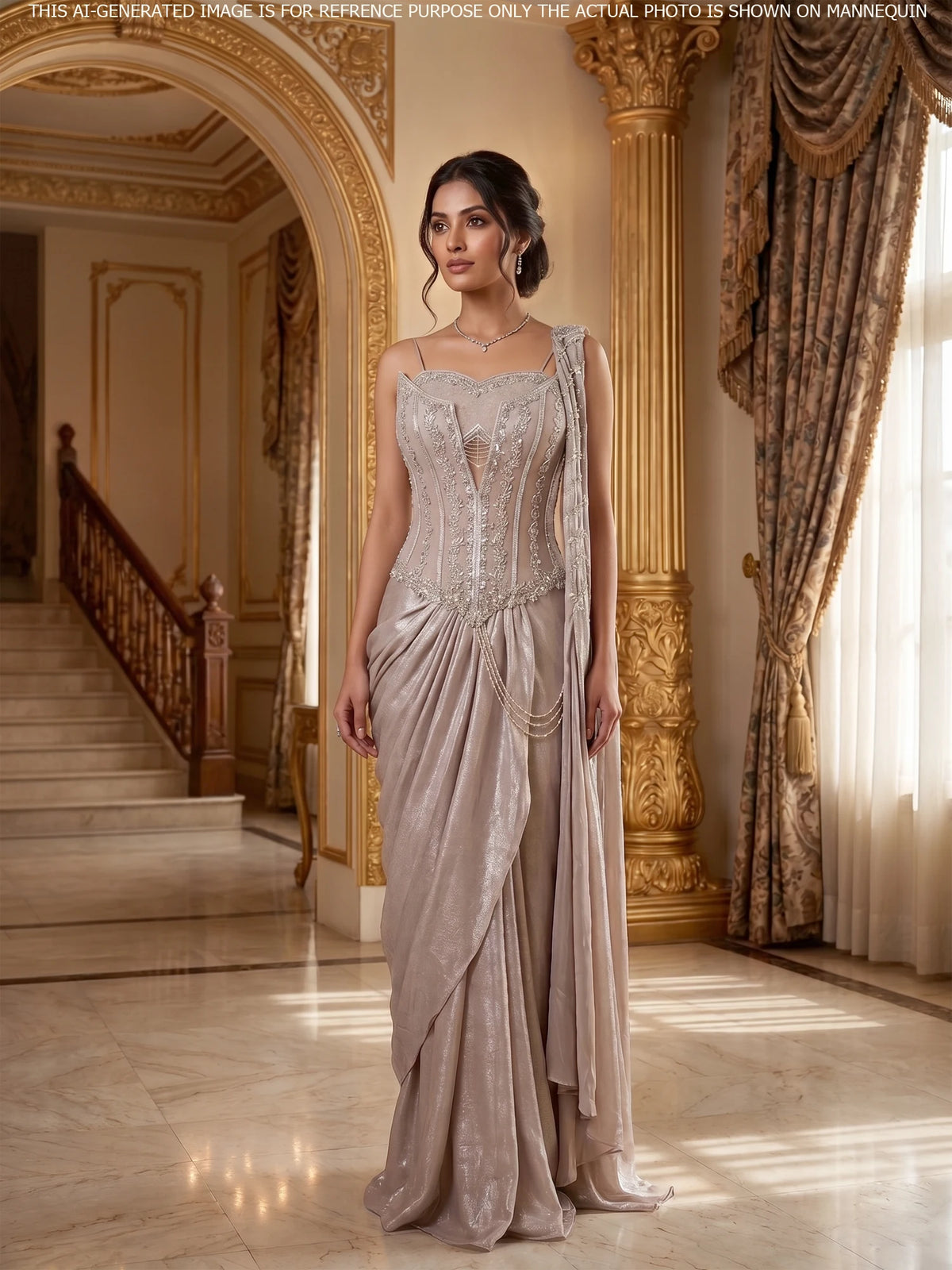 MyFashion KLS-2703 Affordable trending pastel saree with Sequins Mirror Work