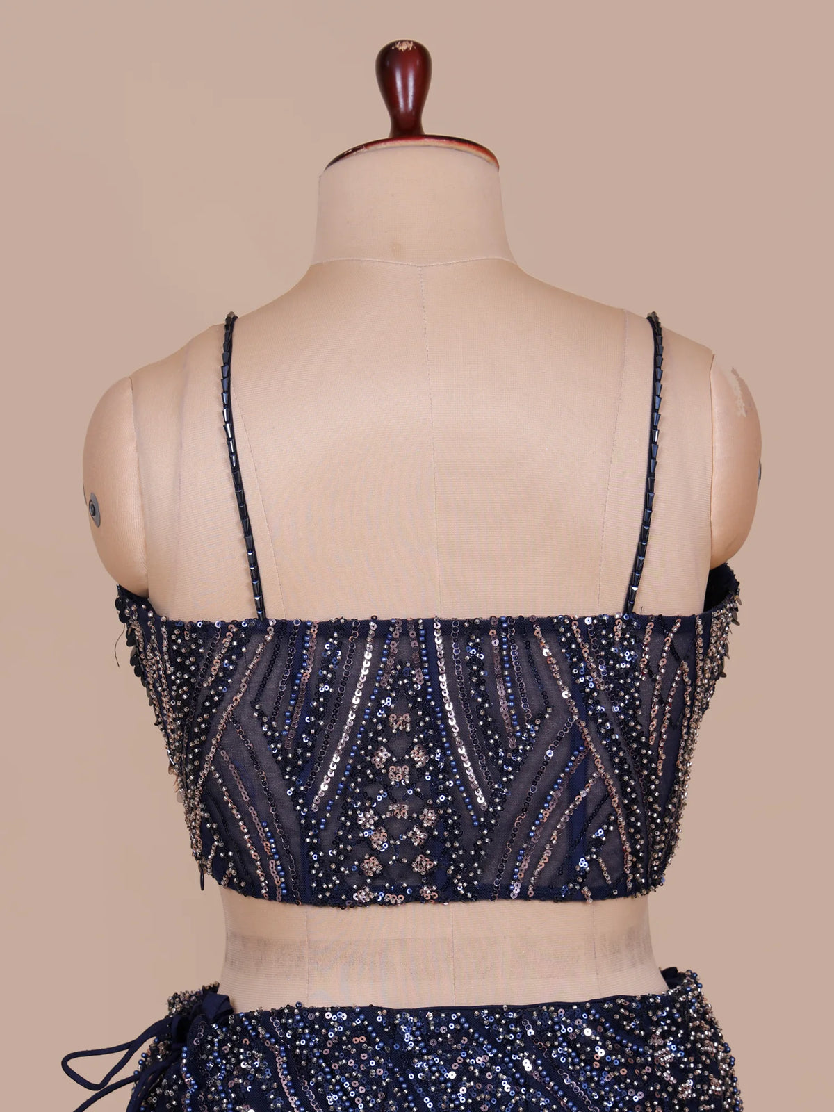 MyFashion -KLS-2852 Navy Blue Mermaid Style Lehenga With Premium Couture Work