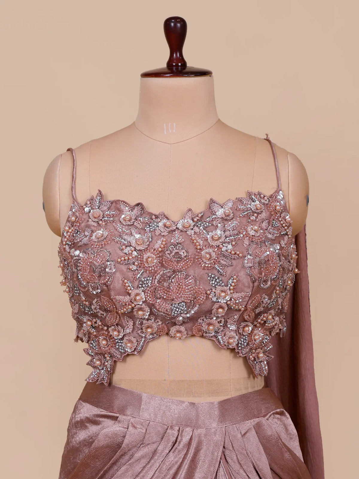 MyFashion KLS-2736 Rose Gold Silk Diamond Work Designer Lehenga Choli