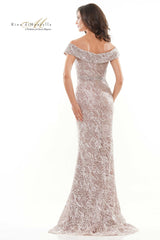 Rina Di Montella Off Shoulder Mermaid Lace Gown -RD2740