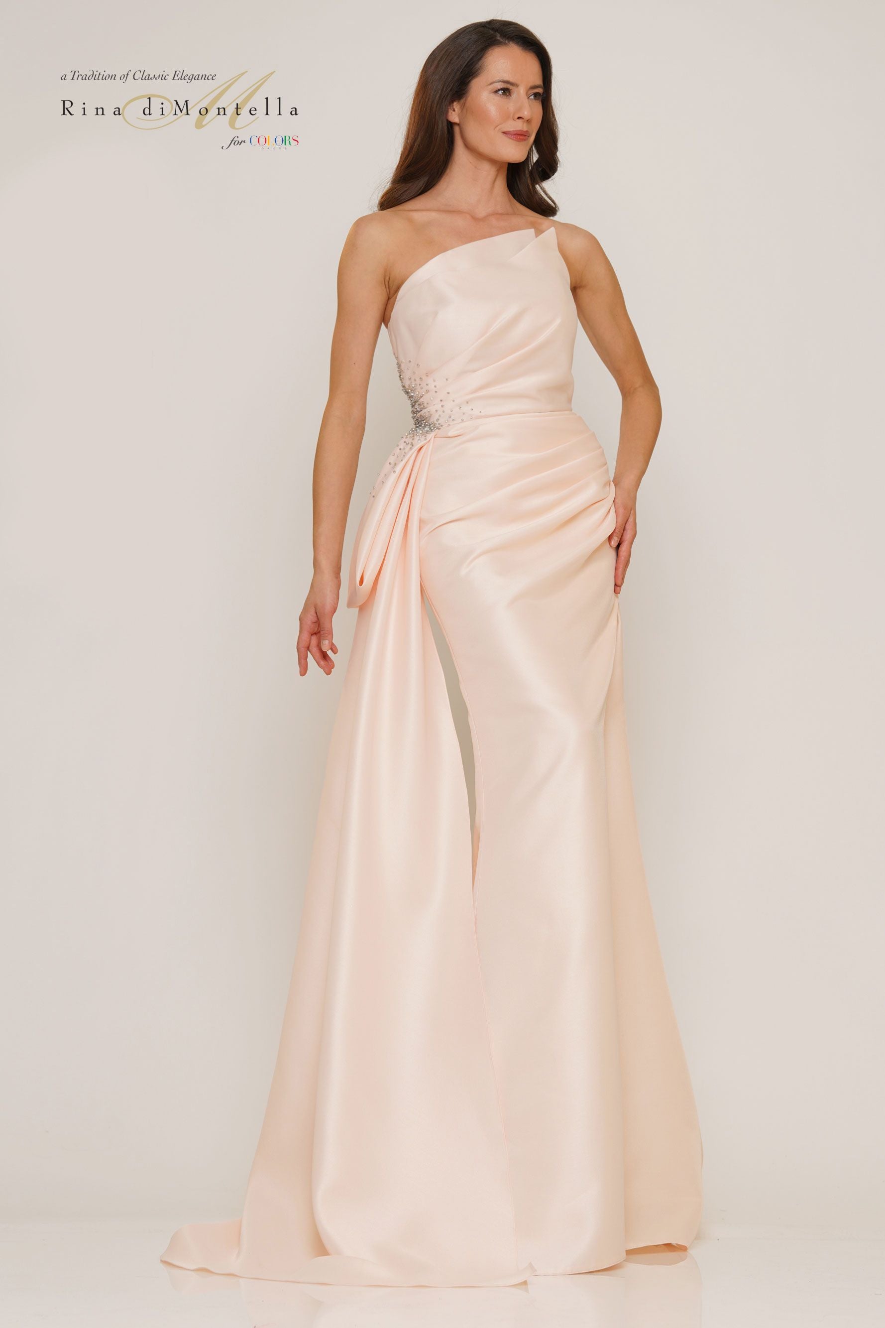 Rina Di Montella One Shoulder Mermaid Evening Dress -RD2750