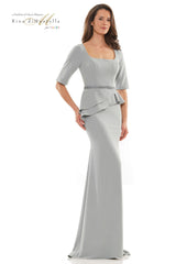 Rina Di Montella Sleeves Square Neck Column Dress -RD2761