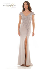 Rina Di Montella Cap Sleeve V-Neck Sheath Dress -RD2763