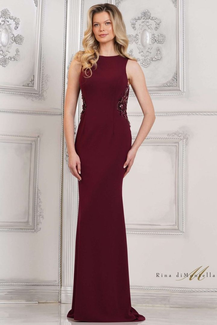 Rina Di Montella -RD3111 Cowl Sheath Evening Dress