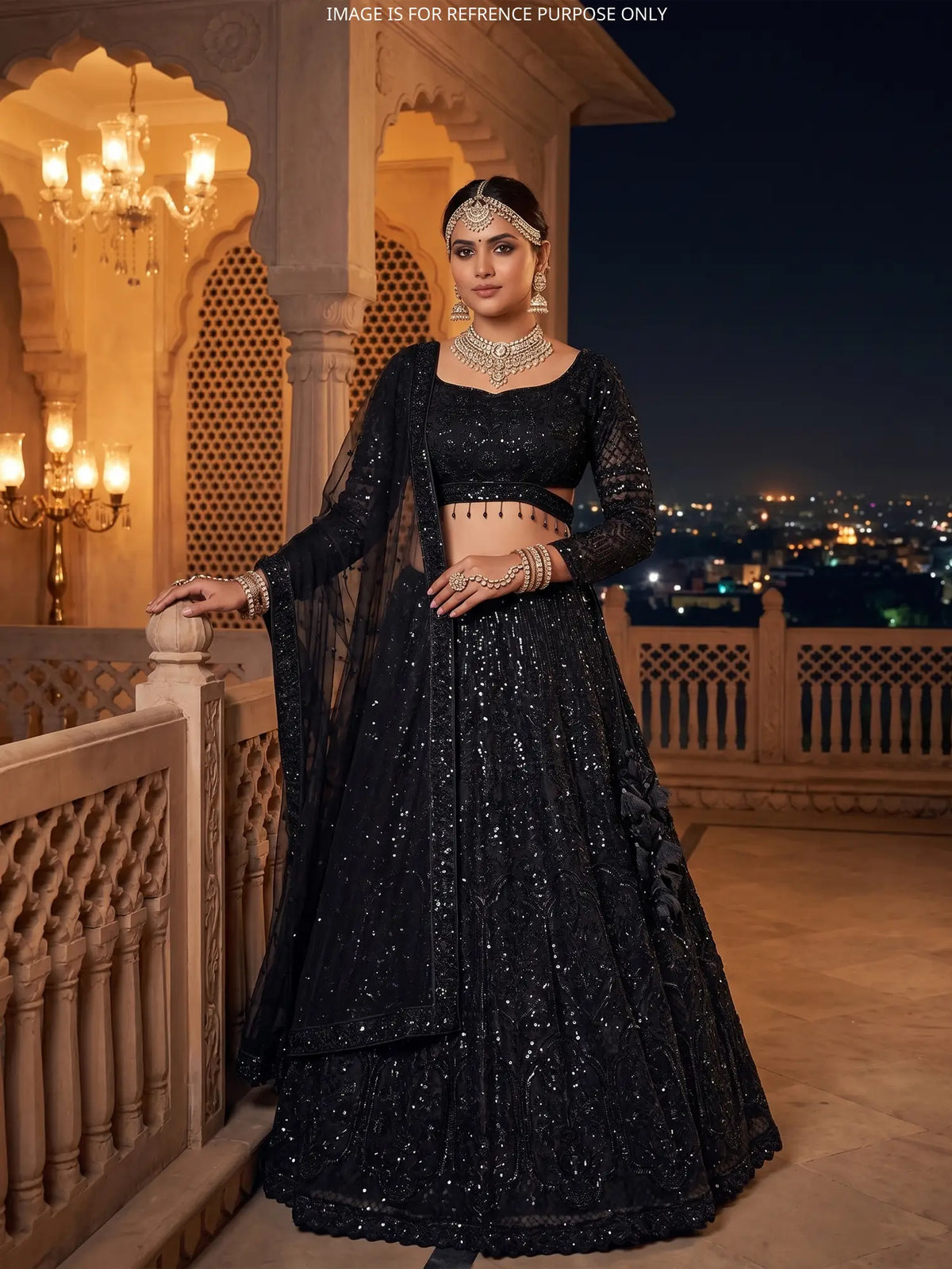 MyFashion -KLS-2812 Black Net Lehenga Choli with Luxury Designer Embroidery