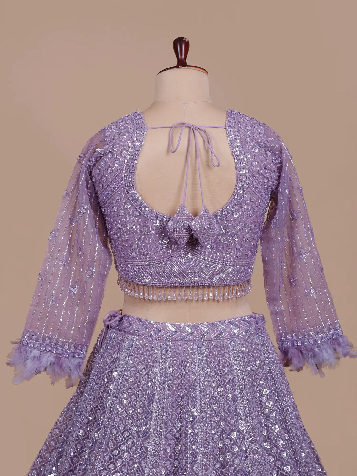 MyFashion -KLS-2847 Beautiful Lavender Lehenga With Beads Work For Wedding Functions