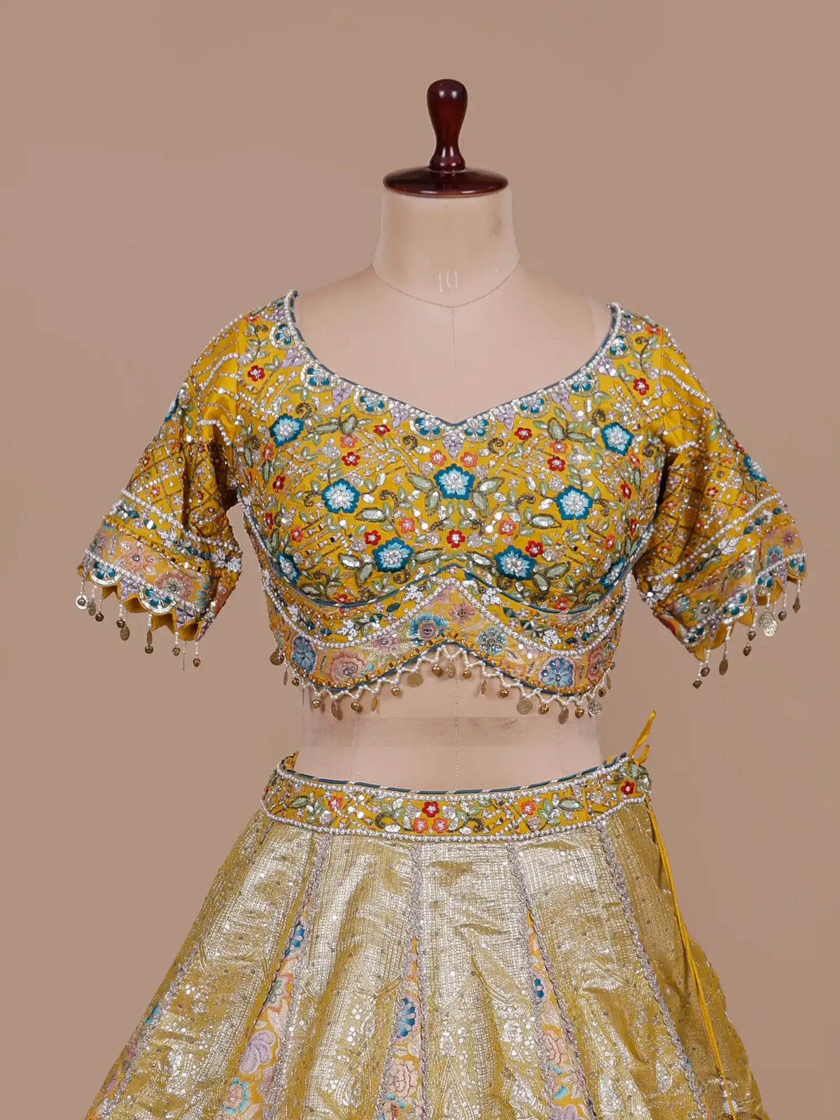 MyFashion -KLS-2842 Premium Mustard Yellow Lehenga Choli Set With Heavy Designer Work
