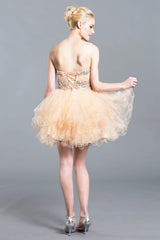 Aspeed Design -S1112 Sweetheart Beaded Tulle Short Dress
