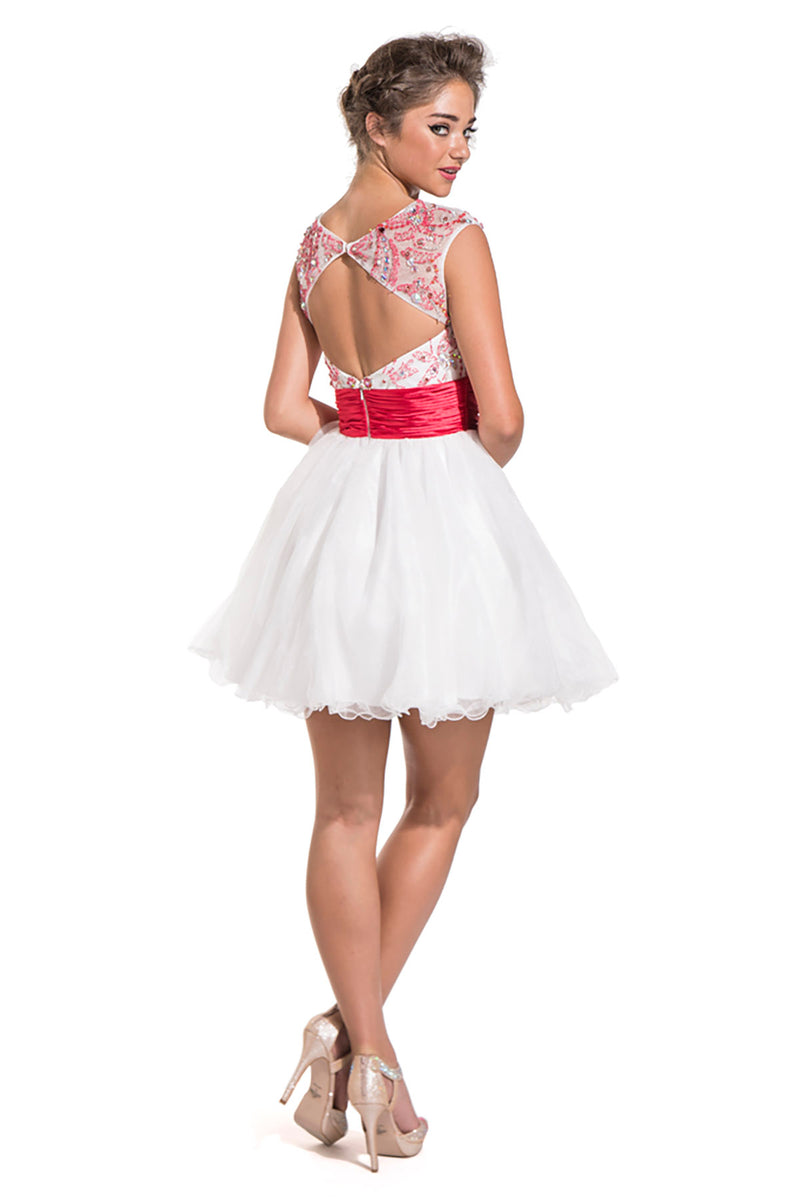 Aspeed Design -S1233 Beaded Bodice A Line Short Dress