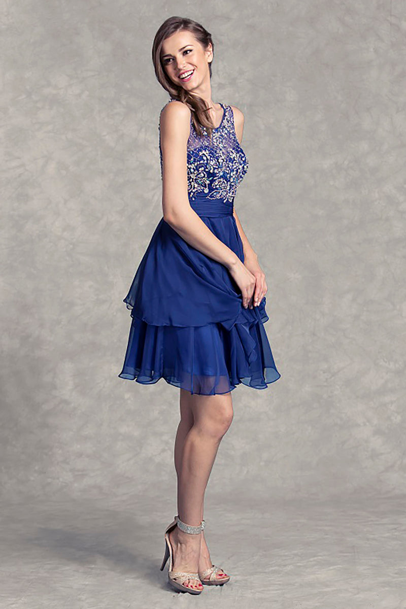Aspeed Design -S1292 Layered A  Line Short Dress