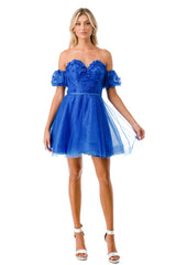Aspeed Design -S2748B Sweetheart A Line Short Dress