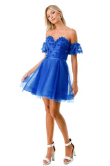 Aspeed Design -S2748B Sweetheart A Line Short Dress