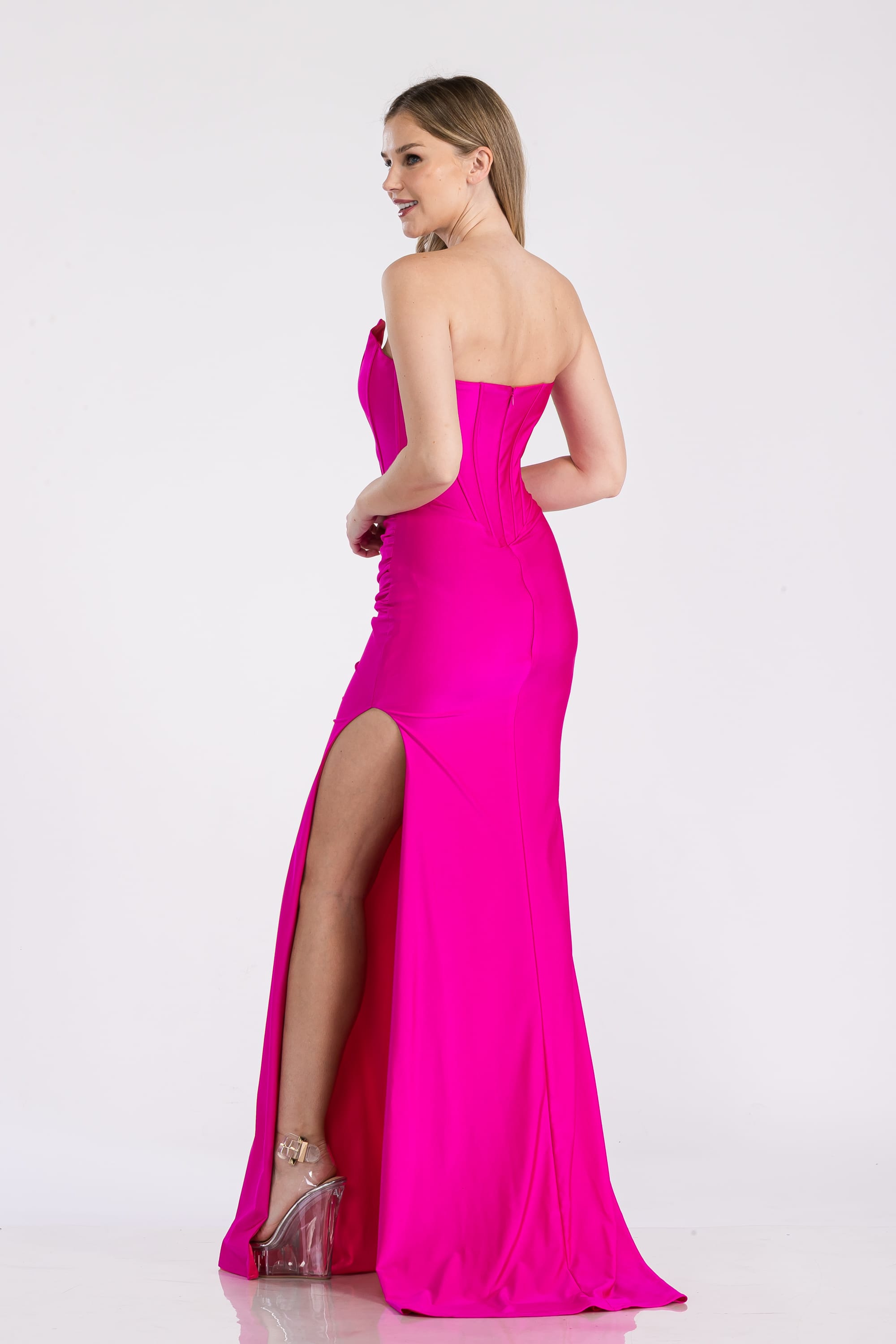 Prima Dress -SA502373 Strapless Corset Bodice Sheath Dress