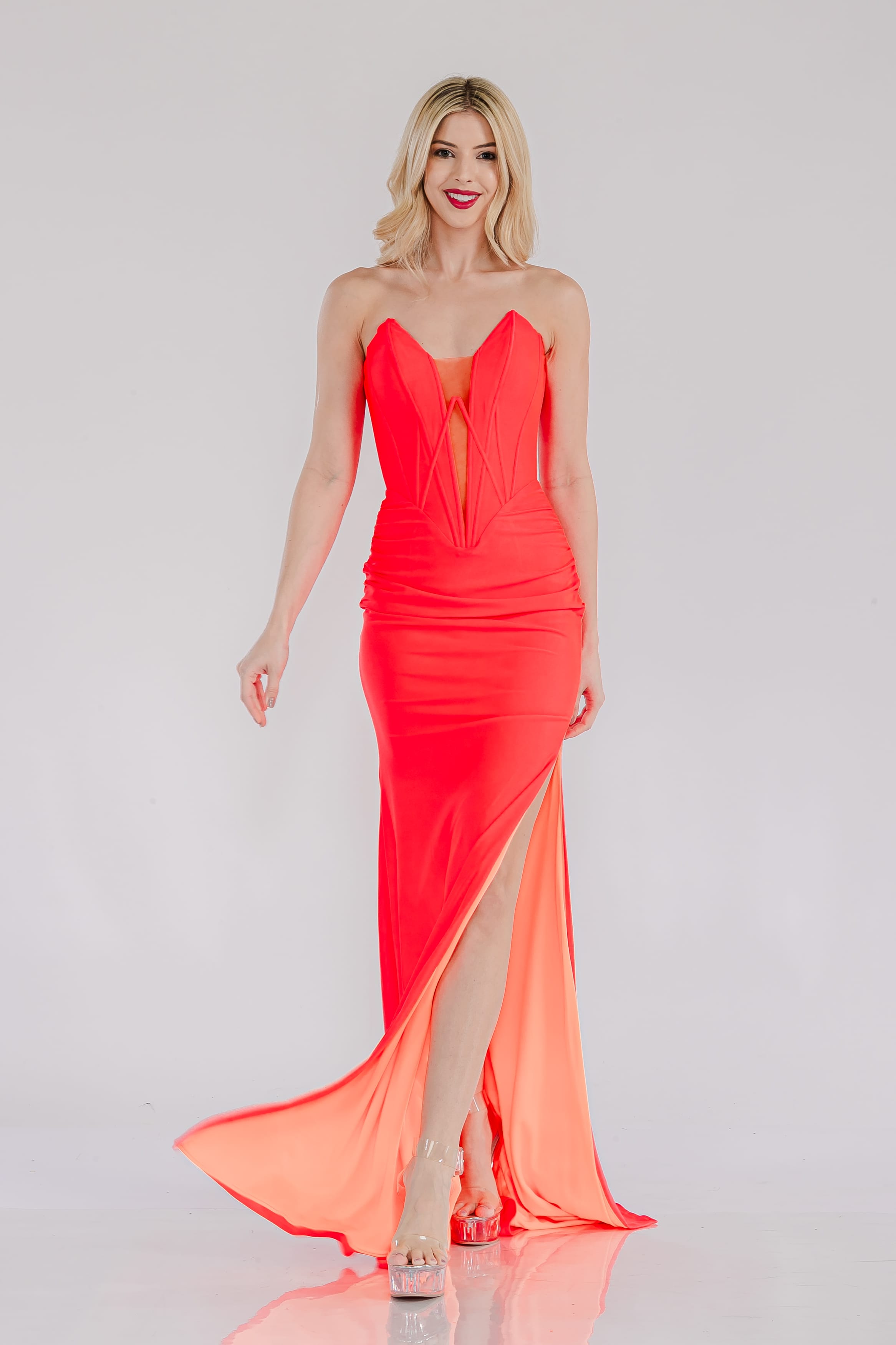 Prima Dress -SA502373 Strapless Corset Bodice Sheath Dress