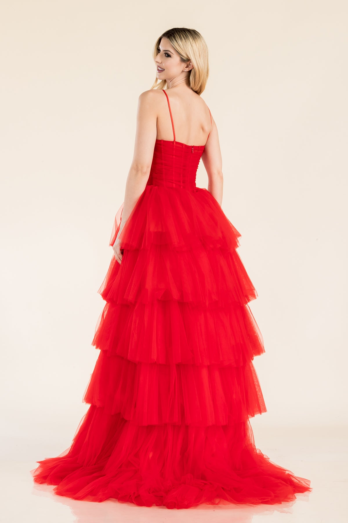 Prima Dress -SA502415 Halter Layered Tulle Ball Gown