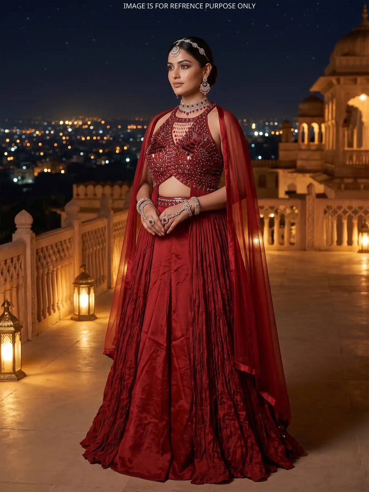 MyFashion KLS-2830 New Arrival Red Pre Draped Saree For Parties