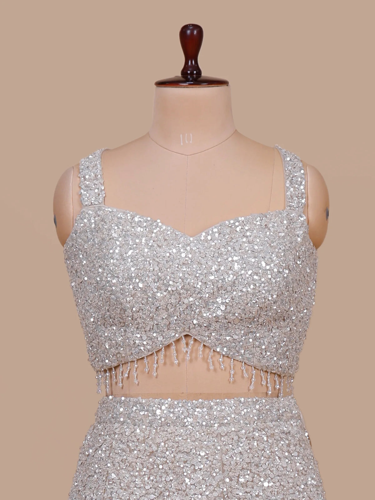 MyFashion KLS-2737 Silver Net Sequin Work Party Wear Lehenga Choli