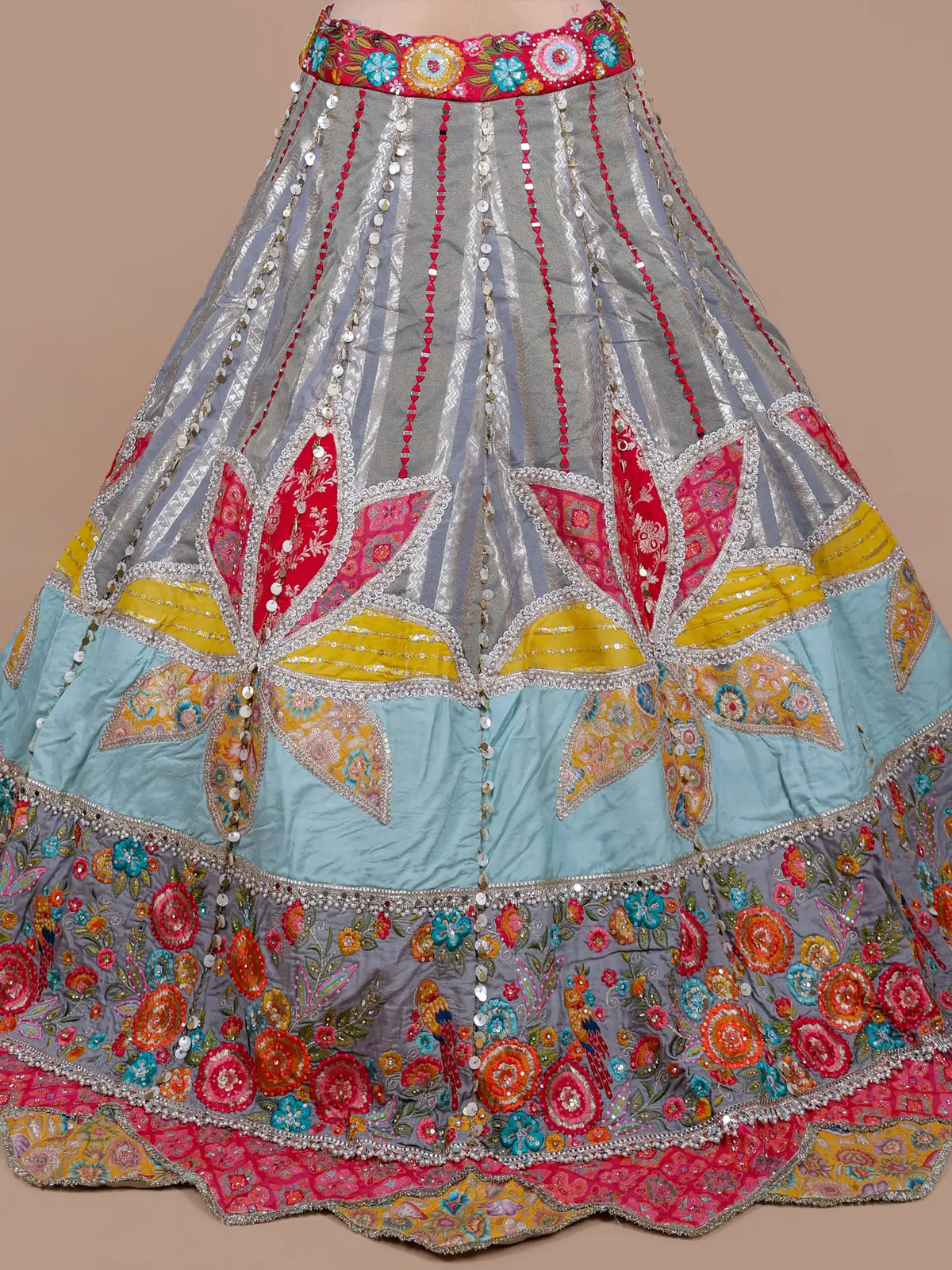 MyFashion -KLS-2843 Exclusive Multi Color Silk Lehenga Choli Set With Luxury Embroidery Work