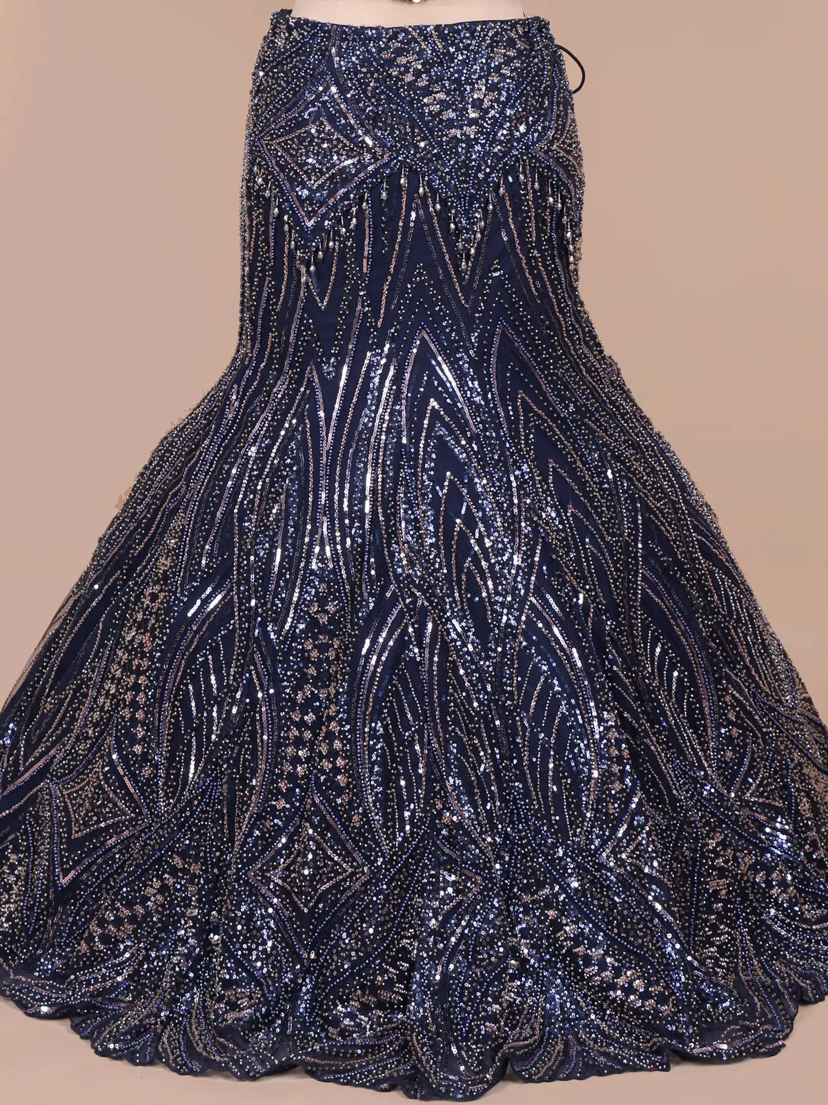 MyFashion -KLS-2852 Navy Blue Mermaid Style Lehenga With Premium Couture Work