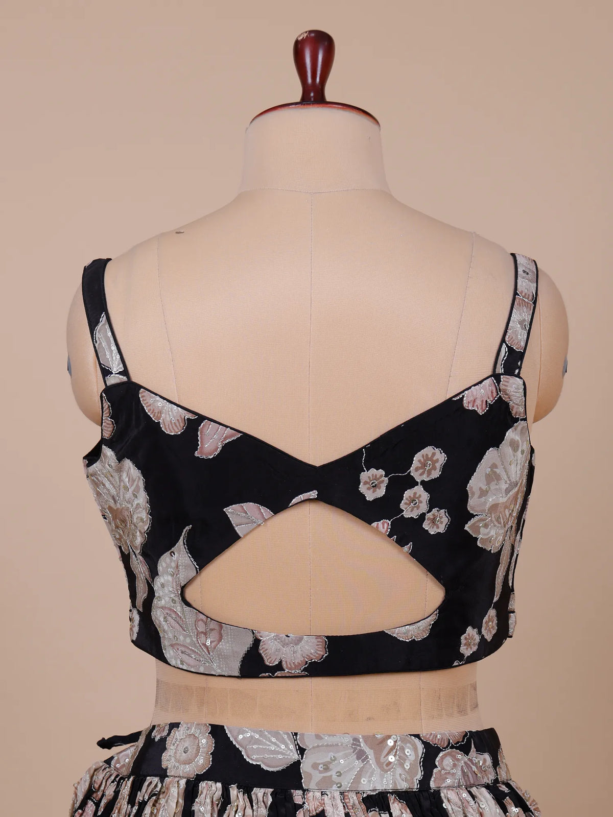 MyFashion KLS-2788 Exclusive Black Floral Crepe Silk Lehenga With Designer Work