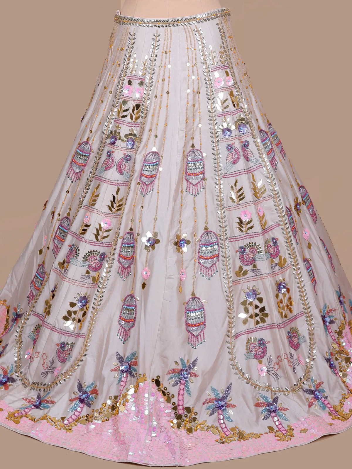 MyFashion KLS-2816 Shop Designer Cream Party Wear Lehenga with Moti Work