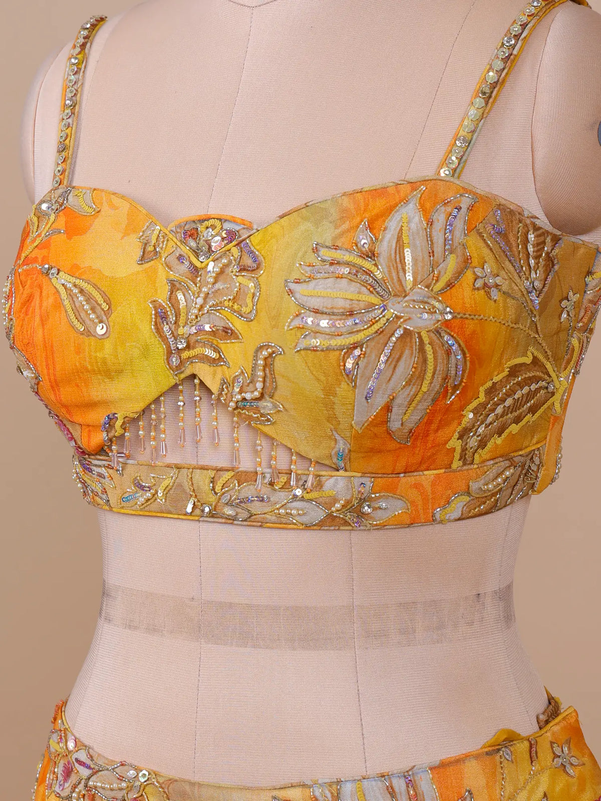 MyFashion KLS-2778 Multi Color Crepe Silk Lehenga With Diamond Work