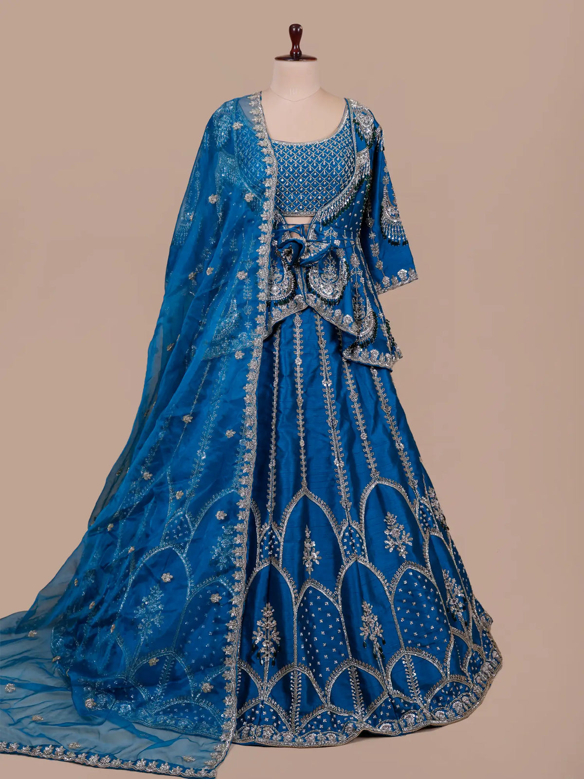 MyFashion KLS-2797 Designer Royal Blue Silk Lehenga With Heavy Work