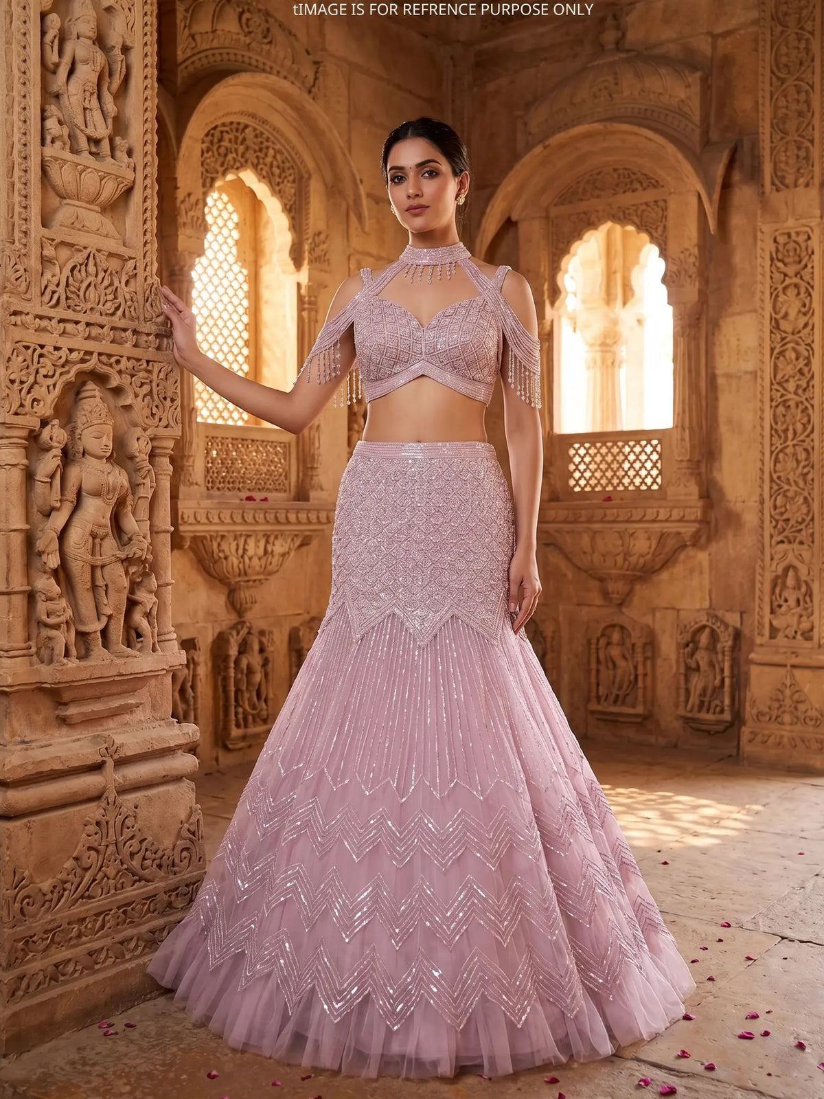 MyFashion KLS-2744 Trending Lavender Net Fishcut Lehenga With Sequins Work