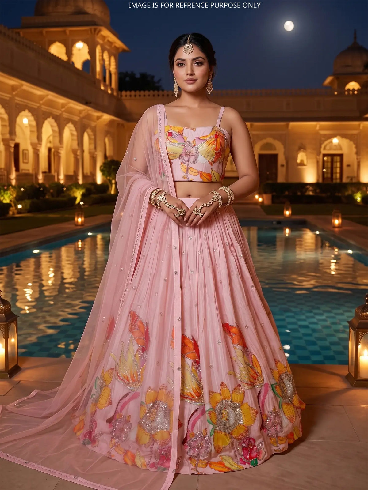 MyFashion -KLS-2785 Crepe Silk Party Wear Lehenga With Sequins Design