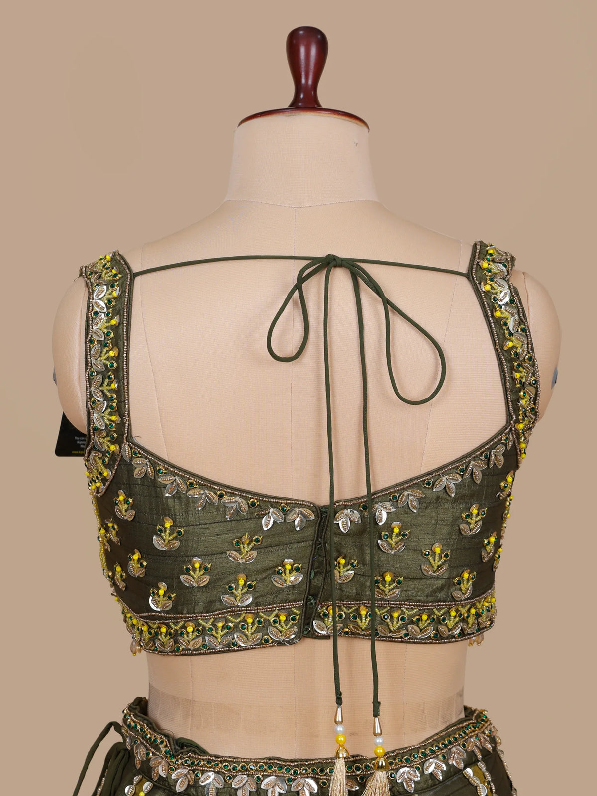 MyFashion KLS-2716 Designer Olive Green Silk Traditional Lehenga
