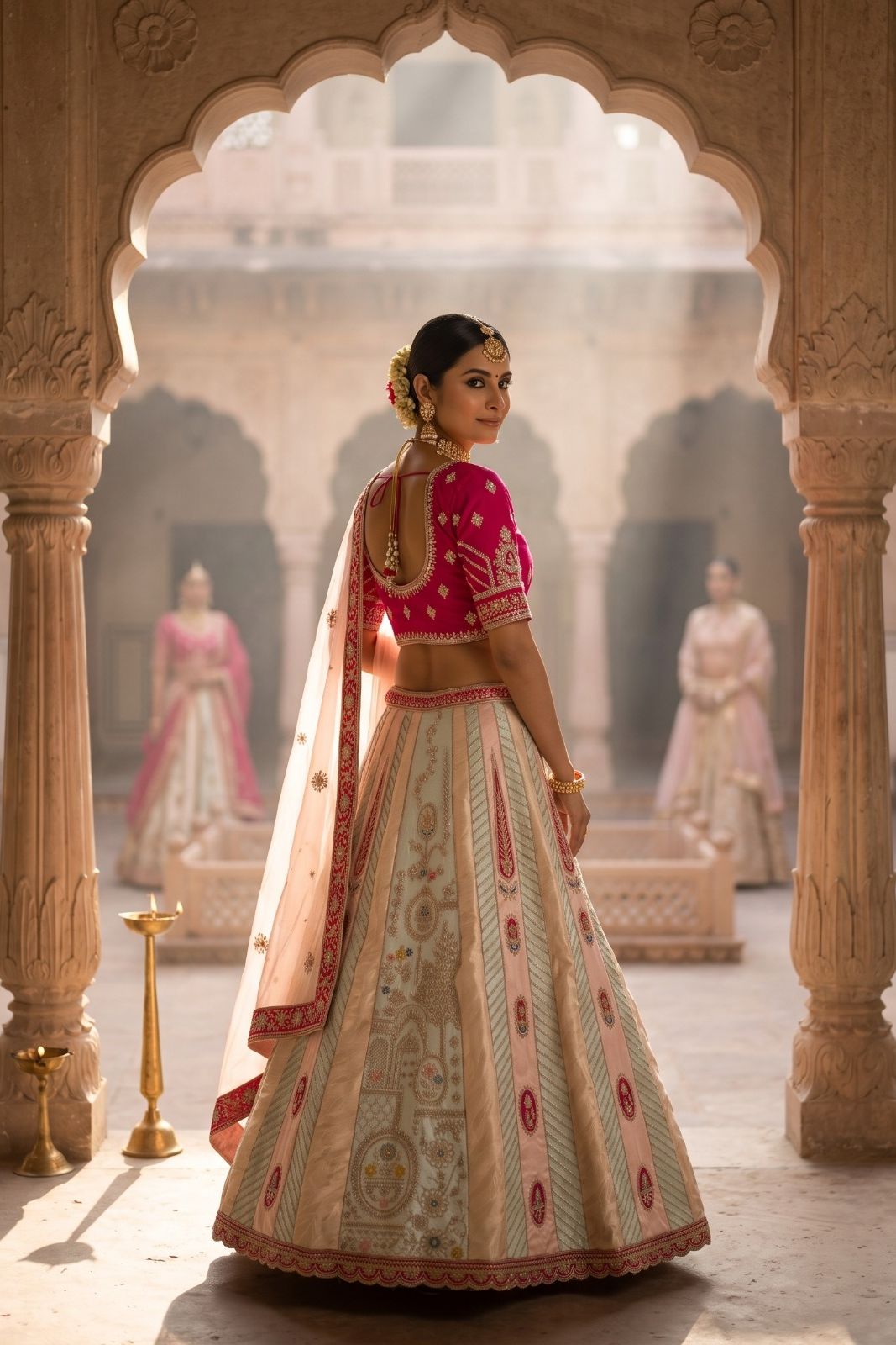 MyFashion -REET Rajnika Embroidered Sequinned Semi-Stitched Lehenga